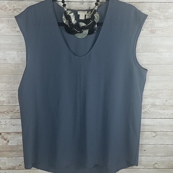 J. Crew Tops - J Crew, 0132, Heather Gray sleeveless top, Size 14